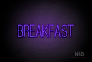 "BREAKFAST" (Diamond font) - LED neon sign