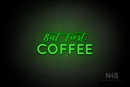 "But first, COFFEE" (Lazy Summer - Castle font) - LED neon sign
