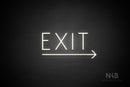 "EXIT" (right arrow, Genius font) - LED neon sign