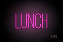 "LUNCH" (Diamond font) - LED neon sign