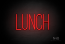 "LUNCH" (Diamond font) - LED neon sign