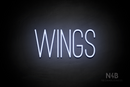 "WINGS" (Diamond font) - LED neon sign