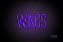 "WINGS" (Diamond font) - LED neon sign
