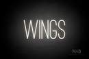 "WINGS" (Diamond font) - LED neon sign