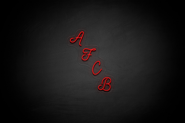 "AFCB" (in steps) - Licensed LED Neon Sign, AFC Bournemouth