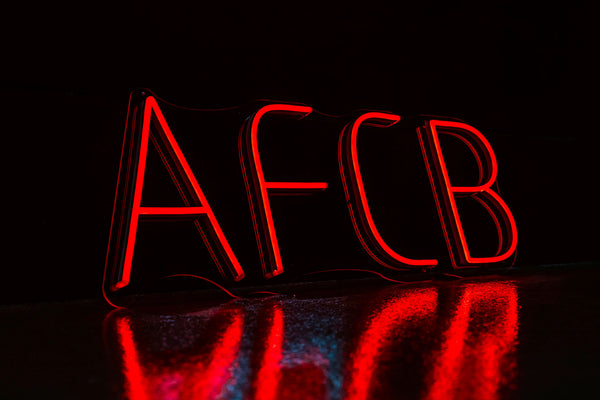 "AFCB" (in 1 line) - Licensed LED Neon Sign, AFC Bournemouth