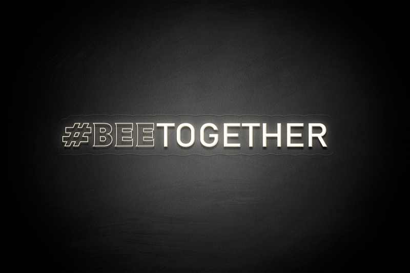 #BEETOGETHER (one line) - Licensed LED Neon Sign, Brentford FC