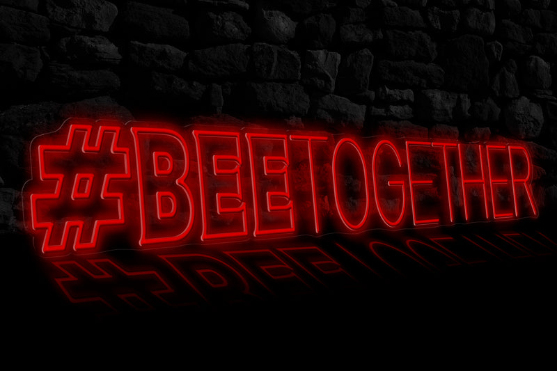 #BEETOGETHER (one line) - Licensed LED Neon Sign, Brentford FC