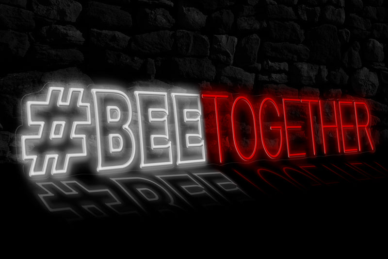 #BEETOGETHER (one line) - Licensed LED Neon Sign, Brentford FC