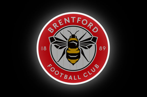 Brentford UV-print Crest - Licensed LED Neon Sign, Brentford FC