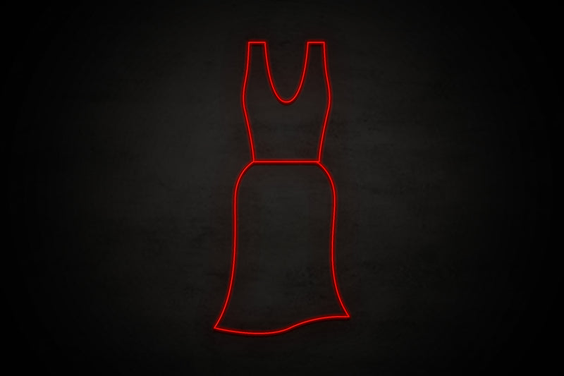 Female Dress restroom icon - LED neon sign