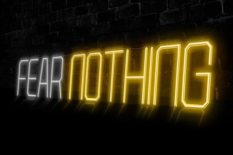 "FEAR NOTHING" - Licensed LED Neon Sign, Wolverhampton Wanderers FC