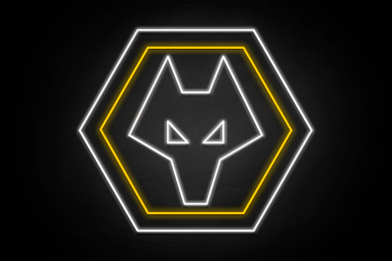 Wolves Crest - Licensed LED Neon Sign, Wolverhampton Wanderers FC