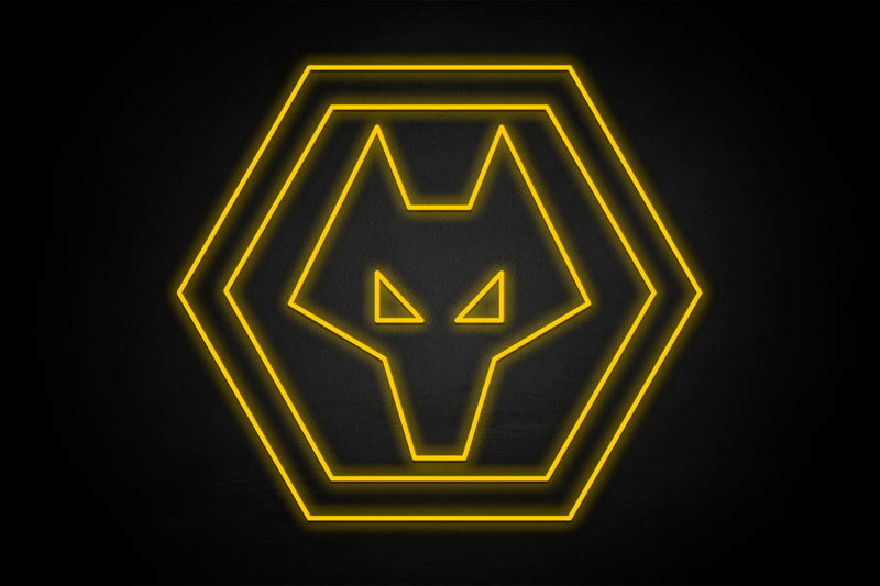 Wolves Crest - Licensed LED Neon Sign, Wolverhampton Wanderers FC