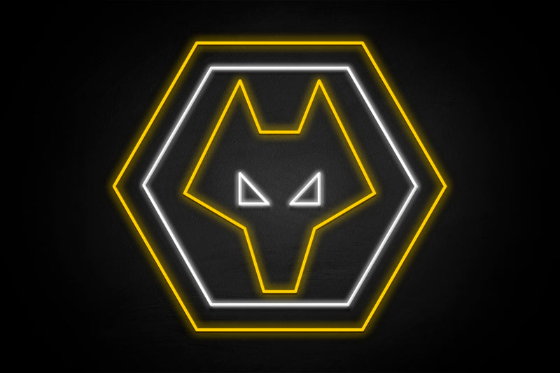 Wolves Crest - Licensed LED Neon Sign, Wolverhampton Wanderers FC