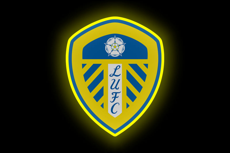 Leeds United UV-print Crest - Licensed LED Neon Sign, Leeds United FC