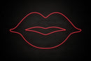 Female Lips restroom icon - LED neon sign