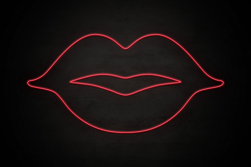 Female Lips restroom icon - LED neon sign