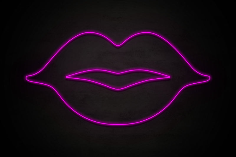 Female Lips restroom icon - LED neon sign