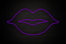 Female Lips restroom icon - LED neon sign