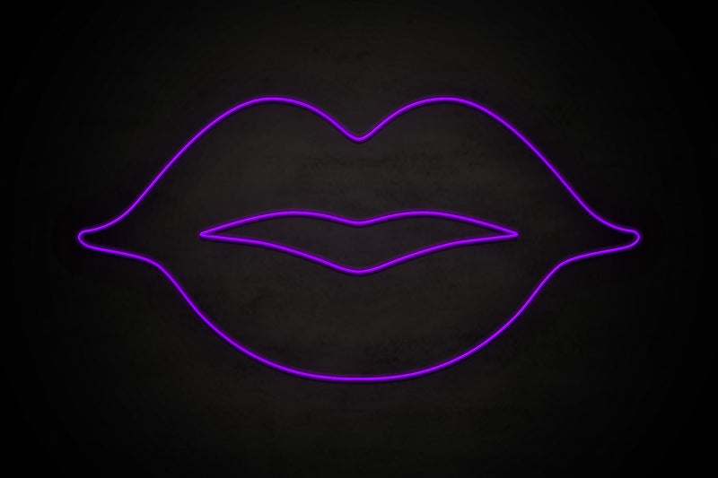 Female Lips restroom icon - LED neon sign