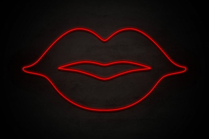 Female Lips restroom icon - LED neon sign