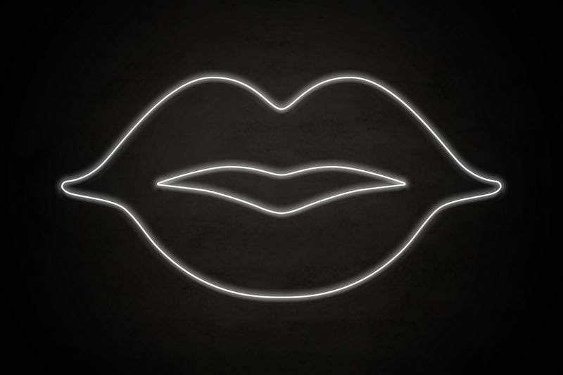 Female Lips restroom icon - LED neon sign