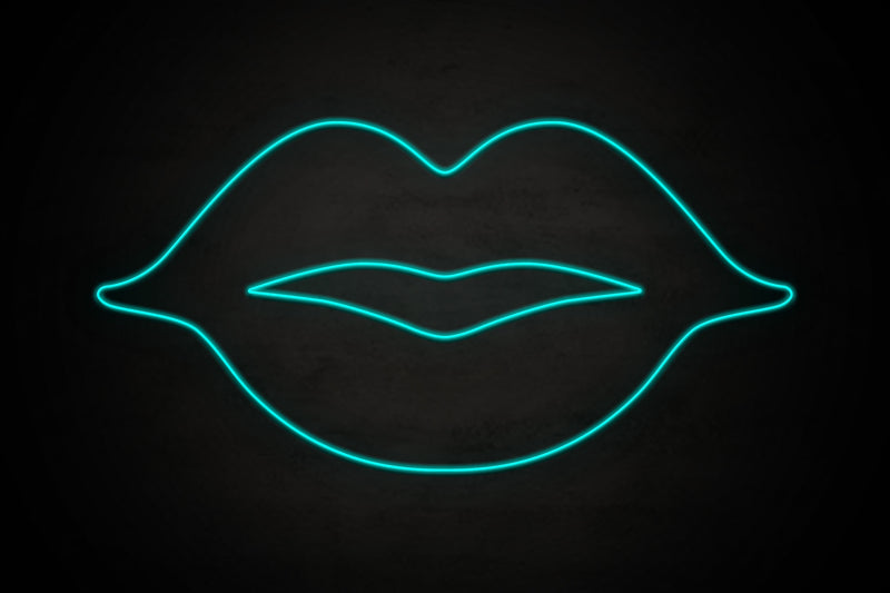 Female Lips restroom icon - LED neon sign