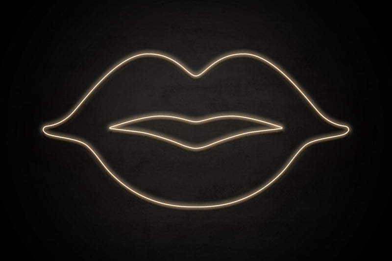 Female Lips restroom icon - LED neon sign