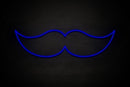 Moustache icon Male restrooms - LED neon sign