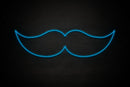 Moustache icon Male restrooms - LED neon sign
