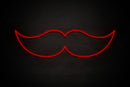 Moustache icon Male restrooms - LED neon sign