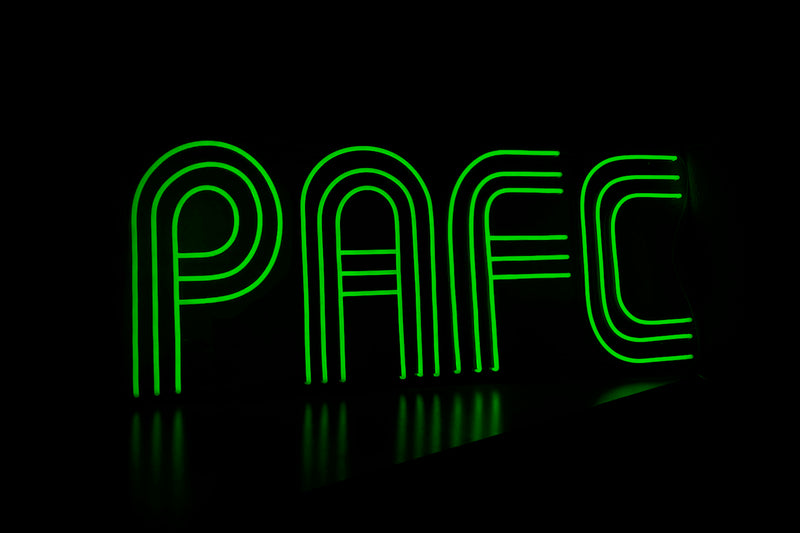 "PAFC" (triple lined) - Licensed LED Neon Sign, Plymouth Argyle FC