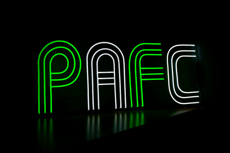 "PAFC" (triple lined) - Licensed LED Neon Sign, Plymouth Argyle FC