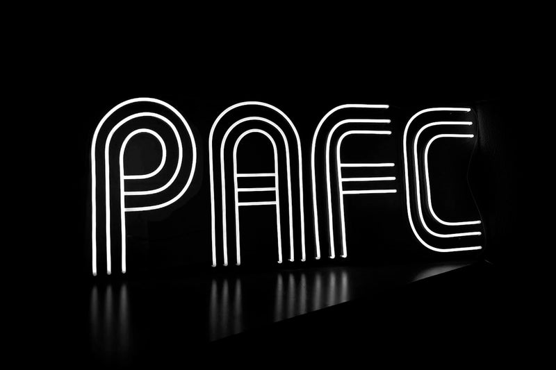 "PAFC" (triple lined) - Licensed LED Neon Sign, Plymouth Argyle FC