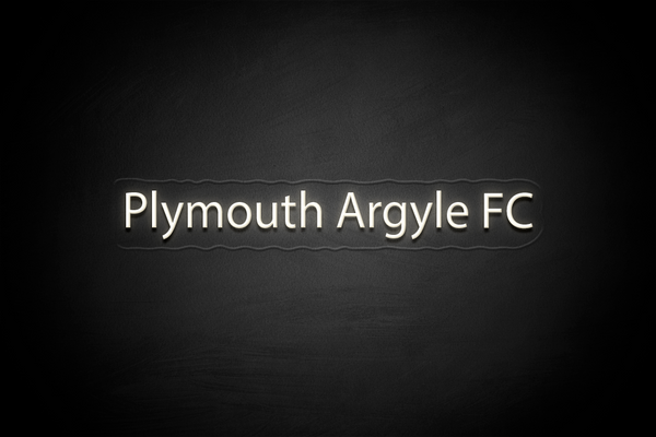 "PLYMOUTH ARGYLE FC" - Licensed LED Neon Sign, Plymouth Argyle FC