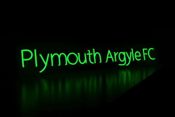 "Plymouth Argyle FC" - Licensed LED Neon Sign, Plymouth Argyle FC