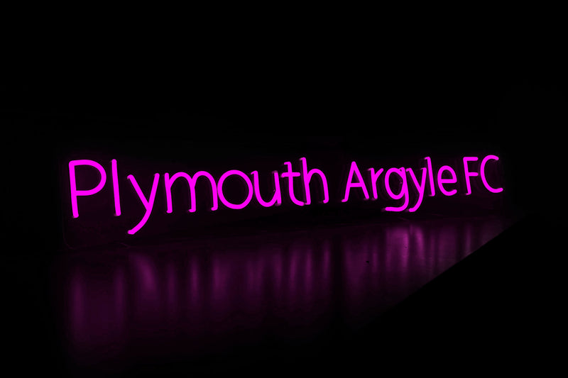 "Plymouth Argyle FC" - Licensed LED Neon Sign, Plymouth Argyle FC