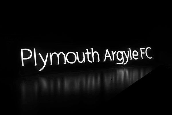 "Plymouth Argyle FC" - Licensed LED Neon Sign, Plymouth Argyle FC