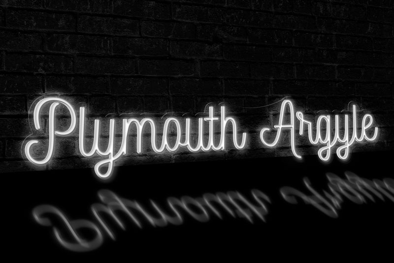 "Plymouth Argyle" (1 line) - Licensed LED Neon Sign, Plymouth Argyle FC