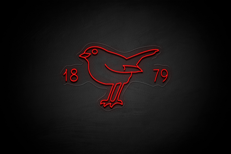Robin & Year 1879 - Licensed LED Neon Sign, Swindon Town FC
