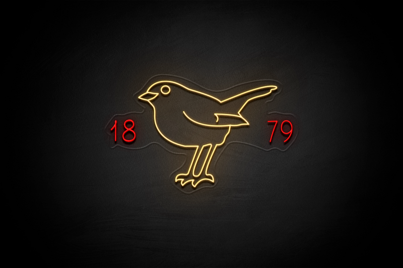 Robin & Year 1879 - Licensed LED Neon Sign, Swindon Town FC