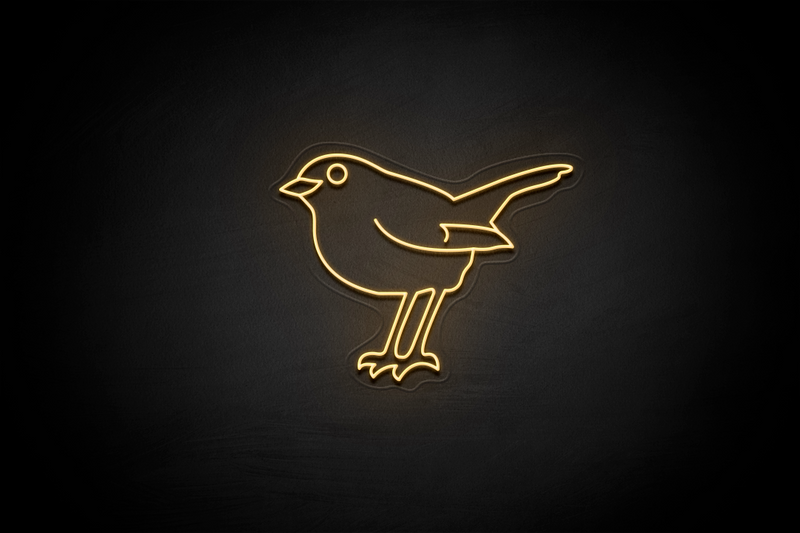 Robin silhouette - Licensed LED Neon Sign, Swindon Town FC