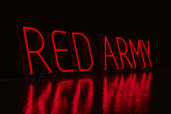 "RED ARMY" - Licensed LED Neon Sign, AFC Bournemouth