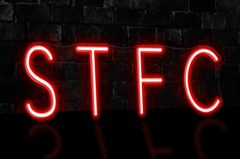 "STFC" (single lined) - Licensed LED Neon Sign, Swindon Town FC