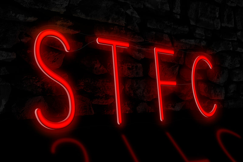 "STFC" (single lined) - Licensed LED Neon Sign, Swindon Town FC