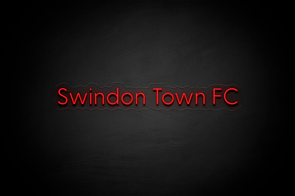 "Swindon Town FC" (block letters) - Licensed LED Neon Sign, Swindon Town FC