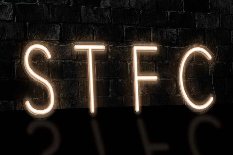 "STFC" (single lined) - Licensed LED Neon Sign, Swindon Town FC