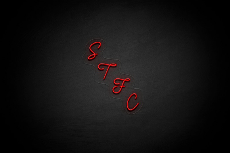 "STFC" (in steps) - Licensed LED Neon Sign, Swindon Town FC