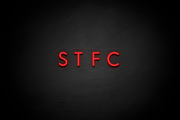 "STFC" (single lined) - Licensed LED Neon Sign, Swindon Town FC